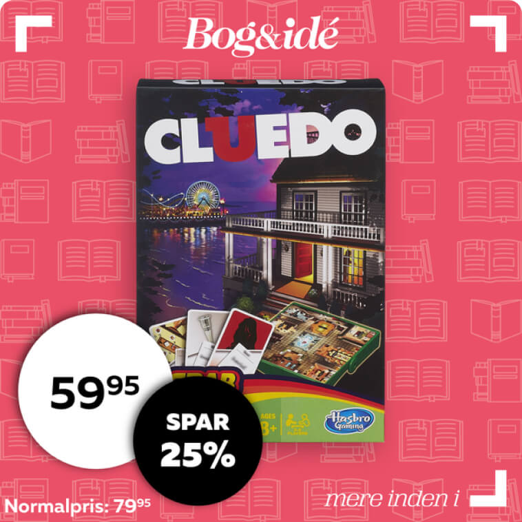 Bog&ide ad example showing Cluedo game and pricing with red background