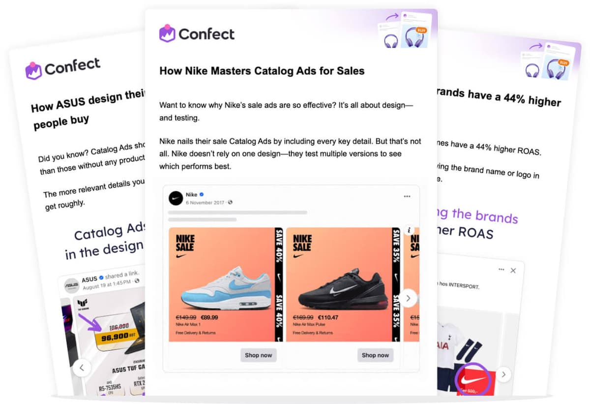 email newsletter confect subscribe