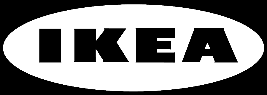 ikea brand logo in black and white