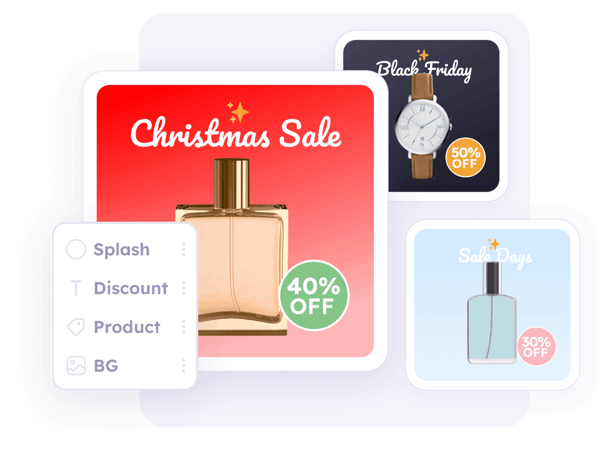 Import your products in design with custom catalog ads