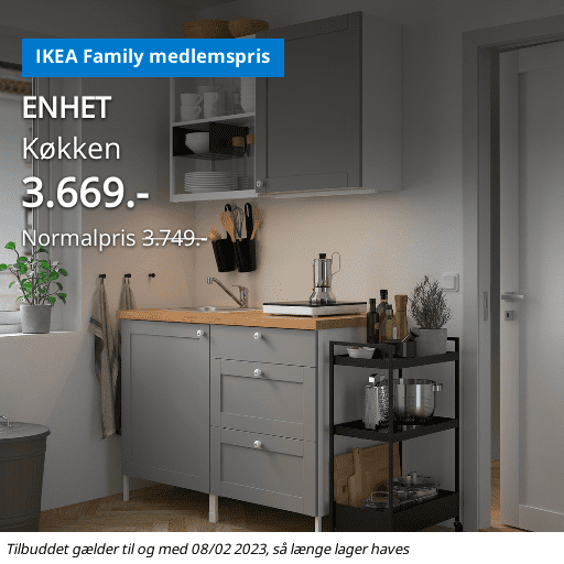 catalog ads example showing IKEA kitchen and members price