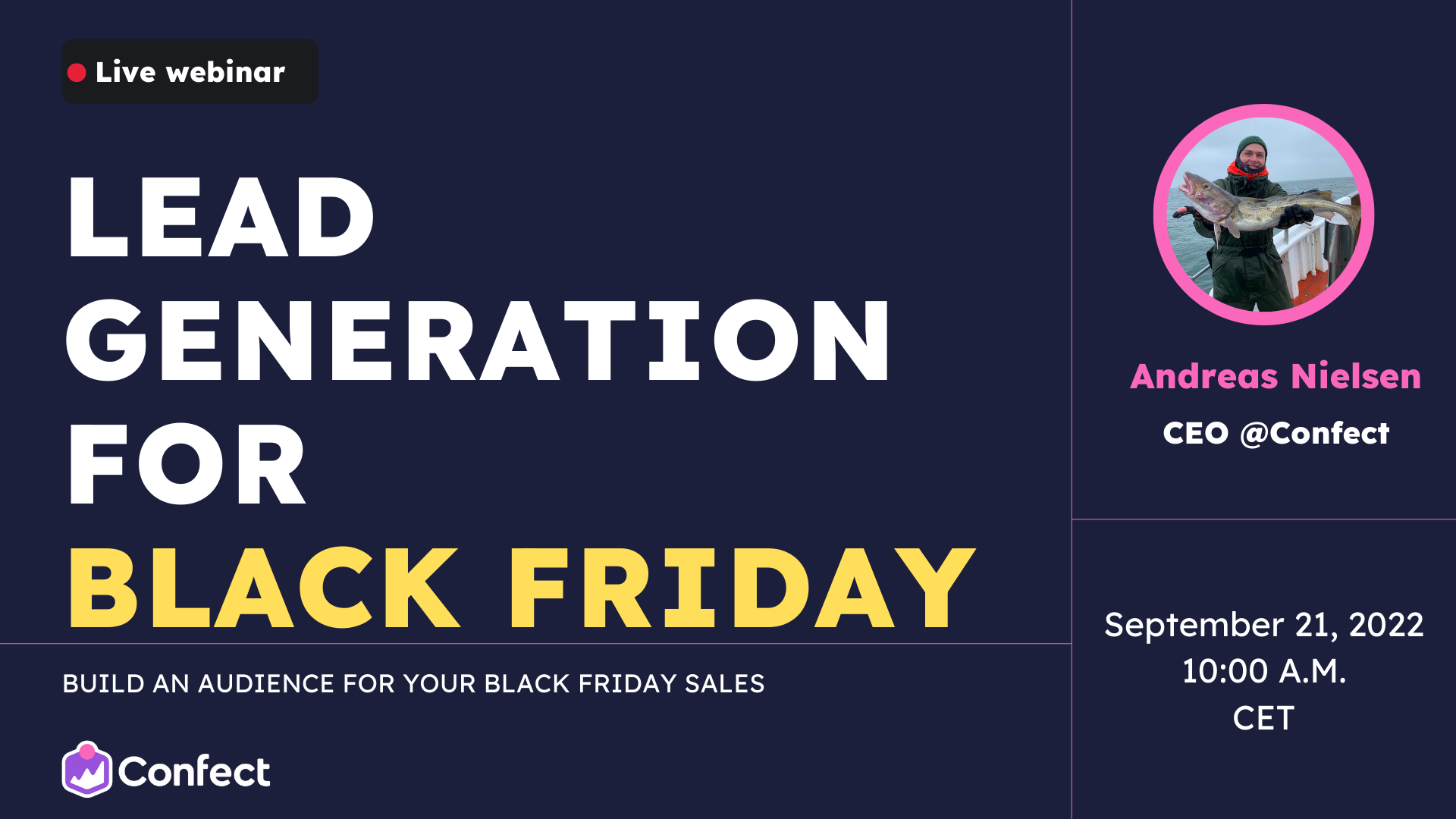 Lead generation for black Friday webinar
