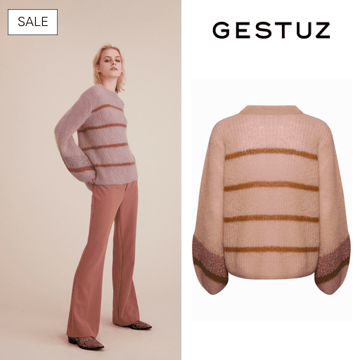 Sale catalog ad example for Gestuz showing model and outfit