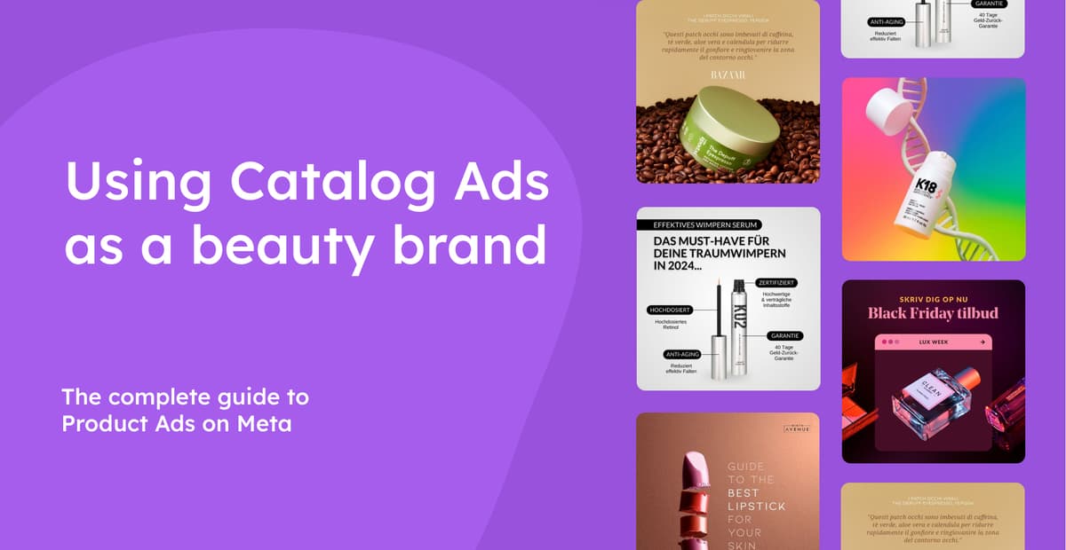 Using Catalog Ads as a beauty and cosmetics brand image